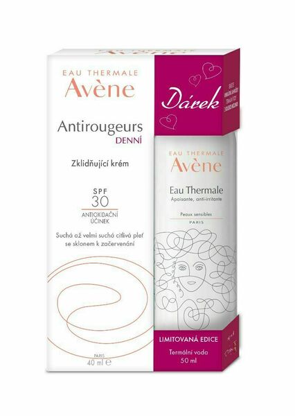 Avene Antirougeurs Denní zklidňující krém SPF30 40 ml + Termální voda MIZUNO 50 ml porovnat ceny