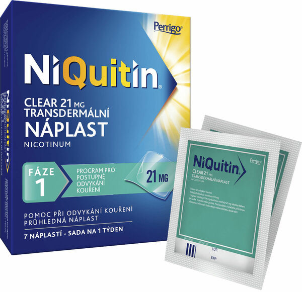 NiQuitin Clear náplast 21mg 7ks porovnat ceny