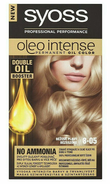 Syoss Oleo Intense 8-05 Béžově Plavá barva na vlasy 50ml porovnat ceny