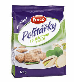 Emco Plněné polštářky s pistáciovou příchutí 175g porovnat ceny