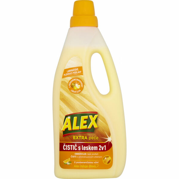 Alex Extra péče 2v1 s leskem, čistič dřevěných laminátových plovoucích podlah, s pomerančovou vůní, 750ml porovnat ceny