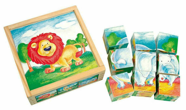 Bino  Obrázkové kostky - divoká zvířata 9 ks porovnat ceny