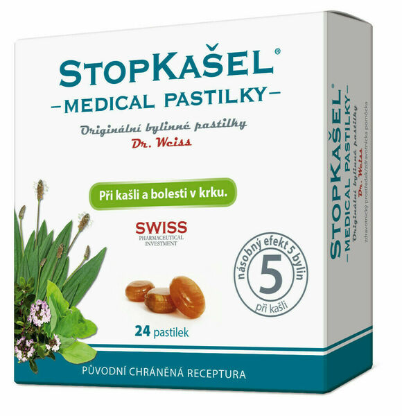 STOPKAŠEL Medical Dr.Weiss 24 pastilek - exp.10/2020 porovnat ceny