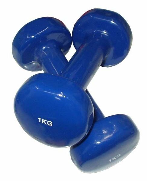 Acra Činky vinylové pro aerobic Vinnil Dipping Dumbbell modré 2x1kg porovnat ceny