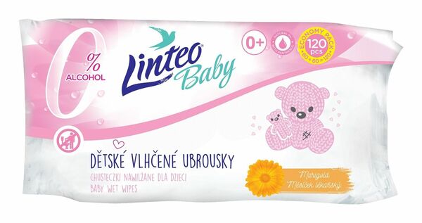 LINTEO Vlhčené ubrousky BABY Soft & cream 120ks porovnat ceny