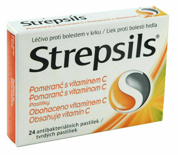 Strepsils Pomeranč s vitaminem C 24 pastilek porovnat ceny