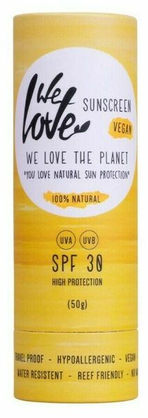 We Love the Planet Přírodní opalovací krém v tyčince SPF 30 50g porovnat ceny