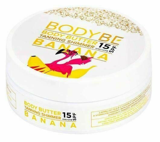 Bodybe Opalovací máslo s třpytivým efektem SPF 15 - Banán v čokoládě 150ml porovnat ceny