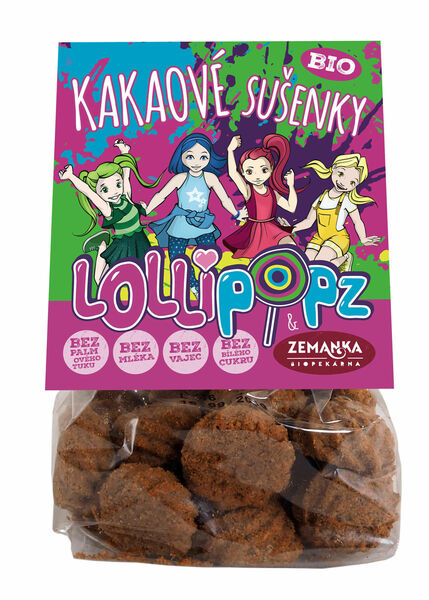 Biopekárna Zemanka  Lollipopz kakaové bio sušenky porovnat ceny