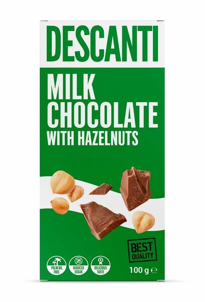 DESCANTI Milk Chocolate with hazelnuts 100g porovnat ceny