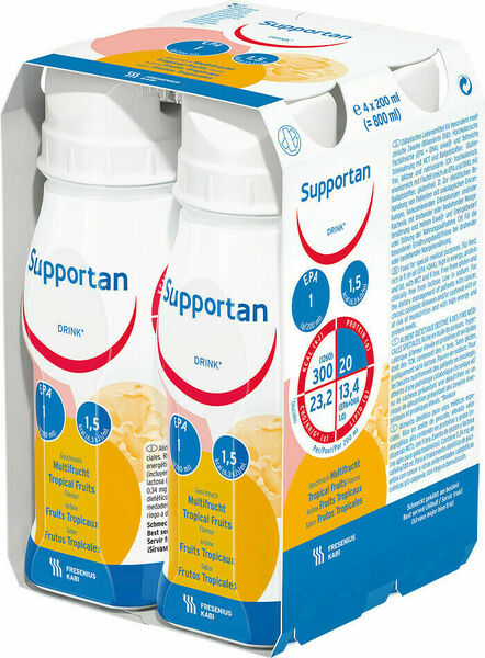 Supportan Drink perorální roztok tropické ovoce 4x200ml porovnat ceny