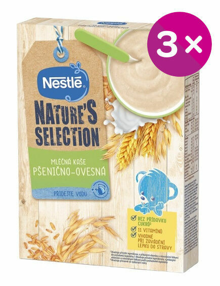 Nestlé Nature’s Selection Mléčná kaše Pšenično-ovesná 3x250g porovnat ceny