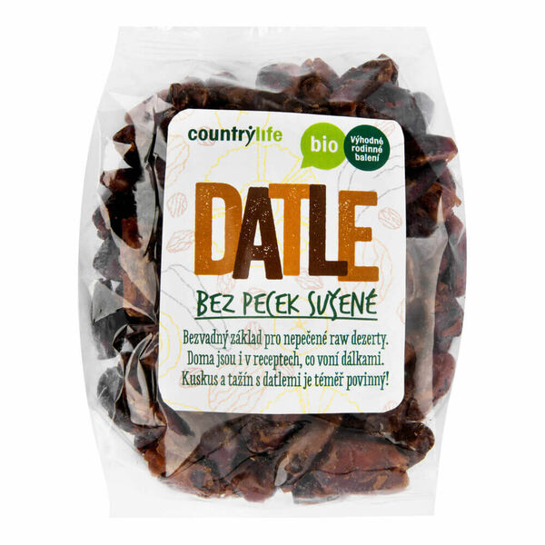 COUNTRY LIFE Datle sušené bez pecek 500g BIO porovnat ceny
