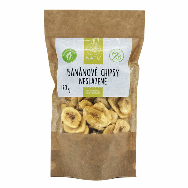 NATU Banánové chipsy neslazené 170 g BIO porovnat ceny