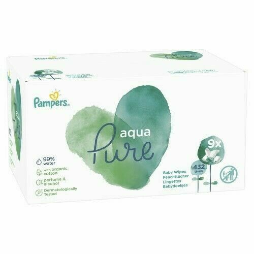 Pampers ubrousky Aqua Pure 9x48 ks porovnat ceny