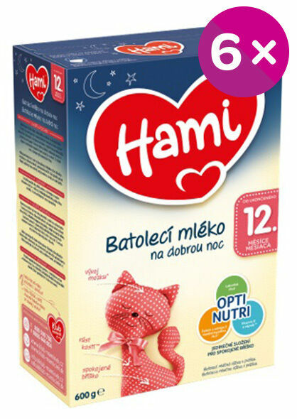 Hami batolecí mléko na dobrou noc od uk. 12. měsíce 600g porovnat ceny
