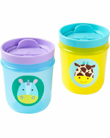 Skip Hop Zoo Pohárky s víkem 2 kusy jednorožec, žirafa 18m+ porovnat ceny