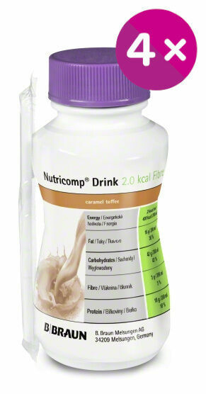 B.Braun Nutricomp Drink 2.0kcal Fibre Čokoládová pralinka perorální roztok 4x200ml porovnat ceny