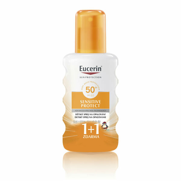 EUCERIN SUN  Dětský sprej 1+1 Sensitive Protect SPF 50+ 200 ml porovnat ceny