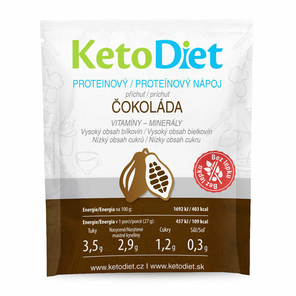 KETODIET Proteinový nápoj příchuť čokoláda 7 porcí porovnat ceny