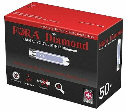 Fora Diamond  Testovací proužky ke glukometrům Diamond 50ks porovnat ceny