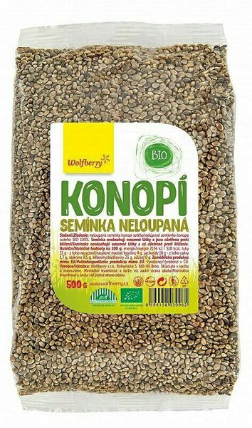 Wolfberry Konopné semínko neloupané BIO 500g porovnat ceny