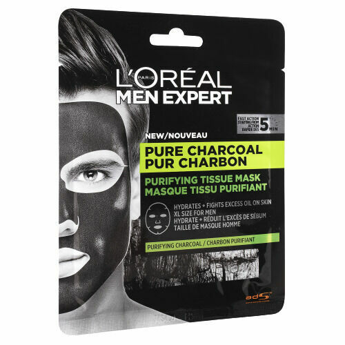 L'Oréal Paris Men Expert Pure Charcoal textilní maska 32g porovnat ceny