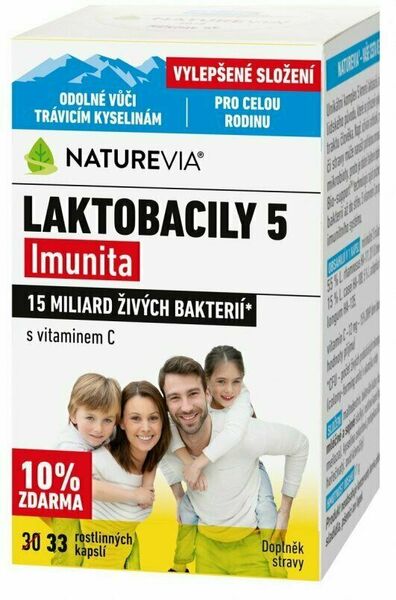 Swiss NatureVia Laktobacily 5 Imunita 33 kapslí porovnat ceny