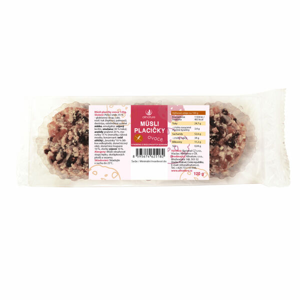 ALLNATURE Müsli placičky Ovoce 120 g porovnat ceny