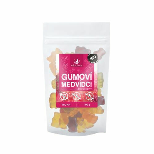 Allnature Gumoví medvídci bez obsahu želatiny BIO 100g porovnat ceny