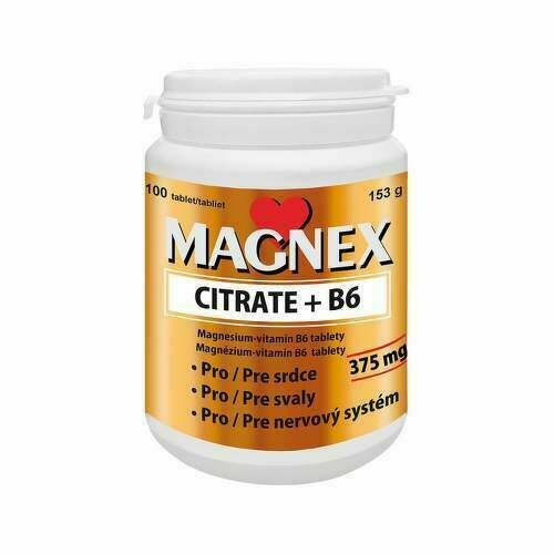 Magnex citrate 375 mg+B6 tbl.100 porovnat ceny