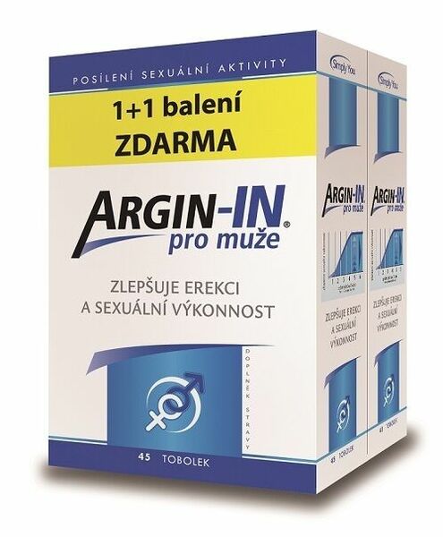 Arginin  Argin-IN pro muže tobolky 45 + Argin-IN tobolky 45 zdarma porovnat ceny