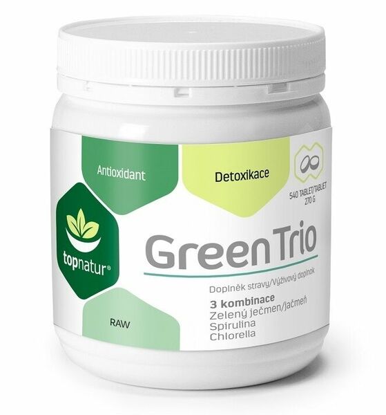 Topnatur Green Trio Chlorella+Spirulina+Zelený ječmen 540 tablet porovnat ceny