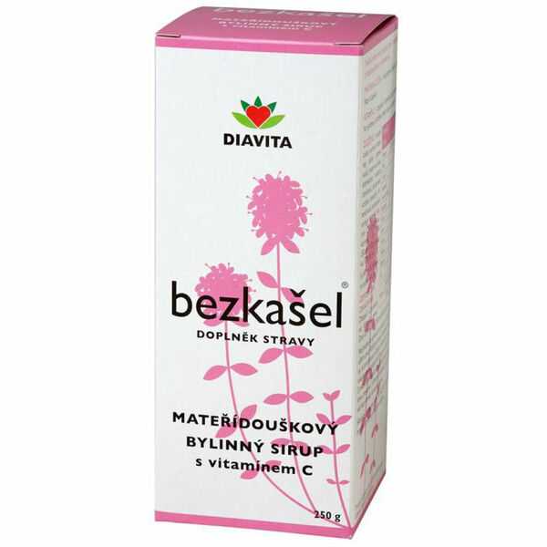 DIAVITA Bezkašel mateřídouškový bylinný sirup 250 g porovnat ceny
