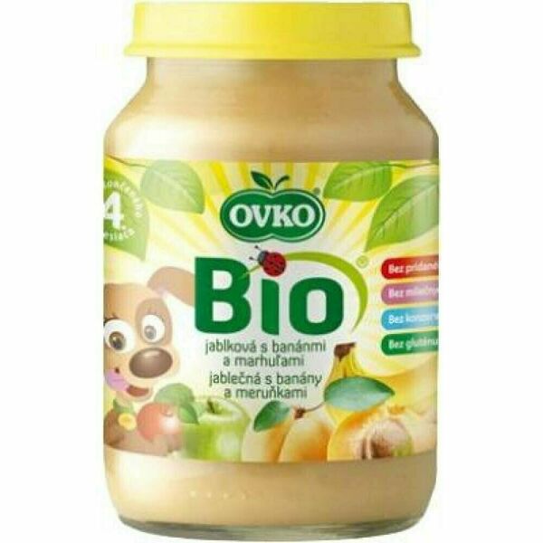 Dětská výživa jablečná s banány a meruňkami OVKO 190g - BIO porovnat ceny