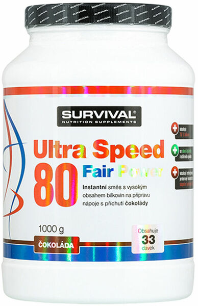 Survival Nutrition Ultra Speed 80 Fair Power čokoláda 1000g porovnat ceny