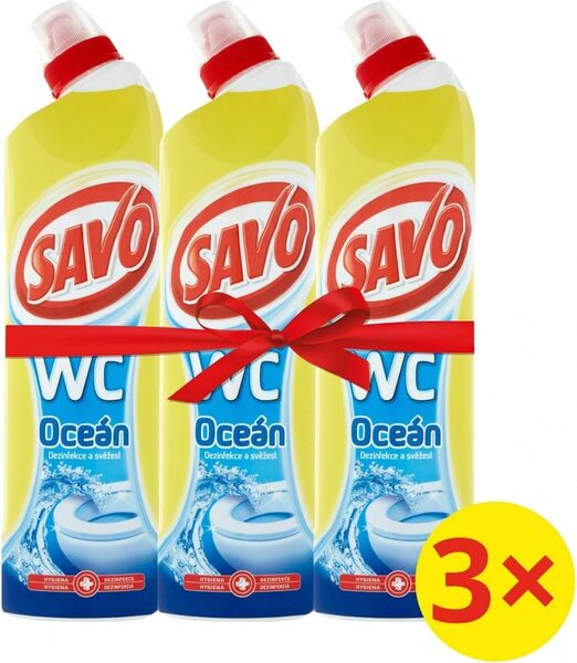 Savo WC Ocean čistící a dezinfekční přípravek na toalety 3x750ml porovnat ceny