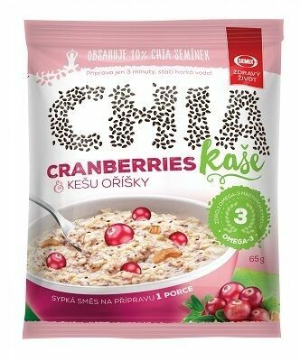 Semix  Chia kaše brusinky a kešu oříšky 65g porovnat ceny