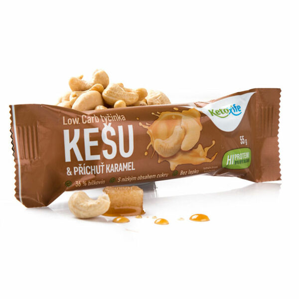 KETOLIFE Low carb tyčinka kešu s příchutí karamelu 55 g porovnat ceny
