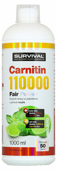 Survival Nutrition Carnitin 110000 Fair Power mojito 1000ml porovnat ceny