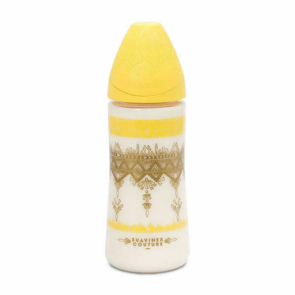 SUAVINEX Láhev PREMIUM COUTURE 2018 360ml silikon - Žlutá porovnat ceny