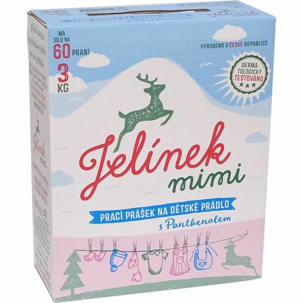 Jelen Jelínek mimi prací prášek na dětské prádlo s panthenolem 60 dávek 3kg porovnat ceny