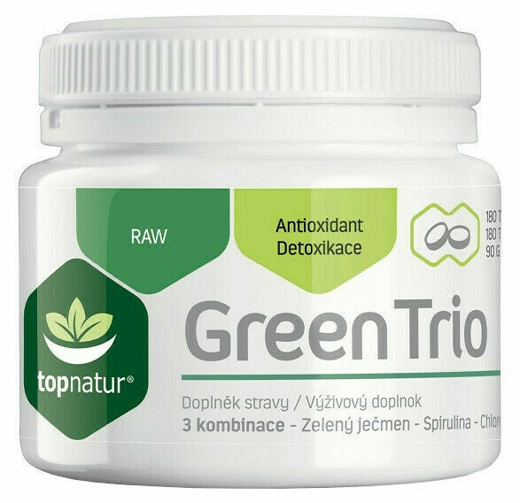 Topnatur Green Trio Chlorella+Spirulina+Zelený ječmen 180 tablet porovnat ceny