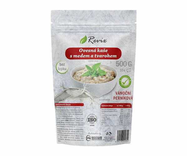 Revix Ovesná kaše s medem a tvarohem perník 500g porovnat ceny