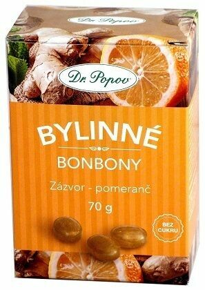 Dr.Popov Bonbony Zázvor-pomeranč 70g porovnat ceny