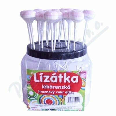 Lékárenská lízátka hroznový cukr 60ks porovnat ceny
