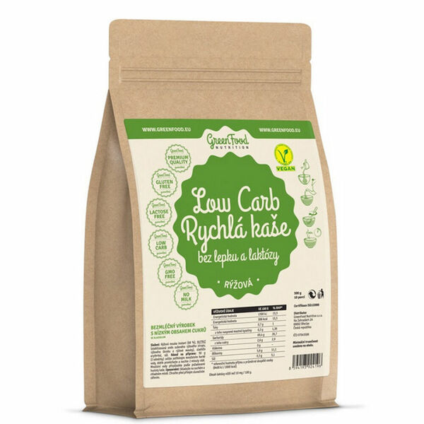 GREENFOOD NUTRITION Low carb rychlá kaše rýžová 500 g porovnat ceny
