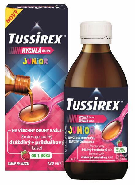 Tussirex Junior sirup 120ml porovnat ceny