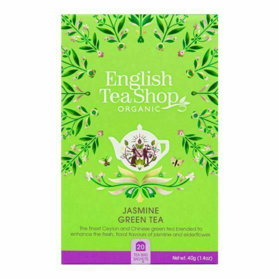 Čaj Zelený s jasmínem a květem bezu 20 sáčků BIO ENGLISH TEA SHOP porovnat ceny