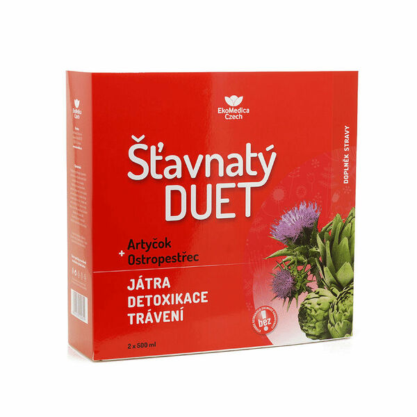 EKOMEDICA Šťavnatý Duet Artyčok + Ostropestřec 2x500 ml porovnat ceny